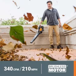 Worx 40V Leaf Blower Cordless with Battery & Charger, 3-in-1 Blower for Lawn