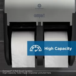 Compact Coreless 2-Ply Recycled Toilet Paper by GP PRO (Georgia-Pacific), 19375, 1,000 Sheets Per Roll, 36 Rolls Per Case