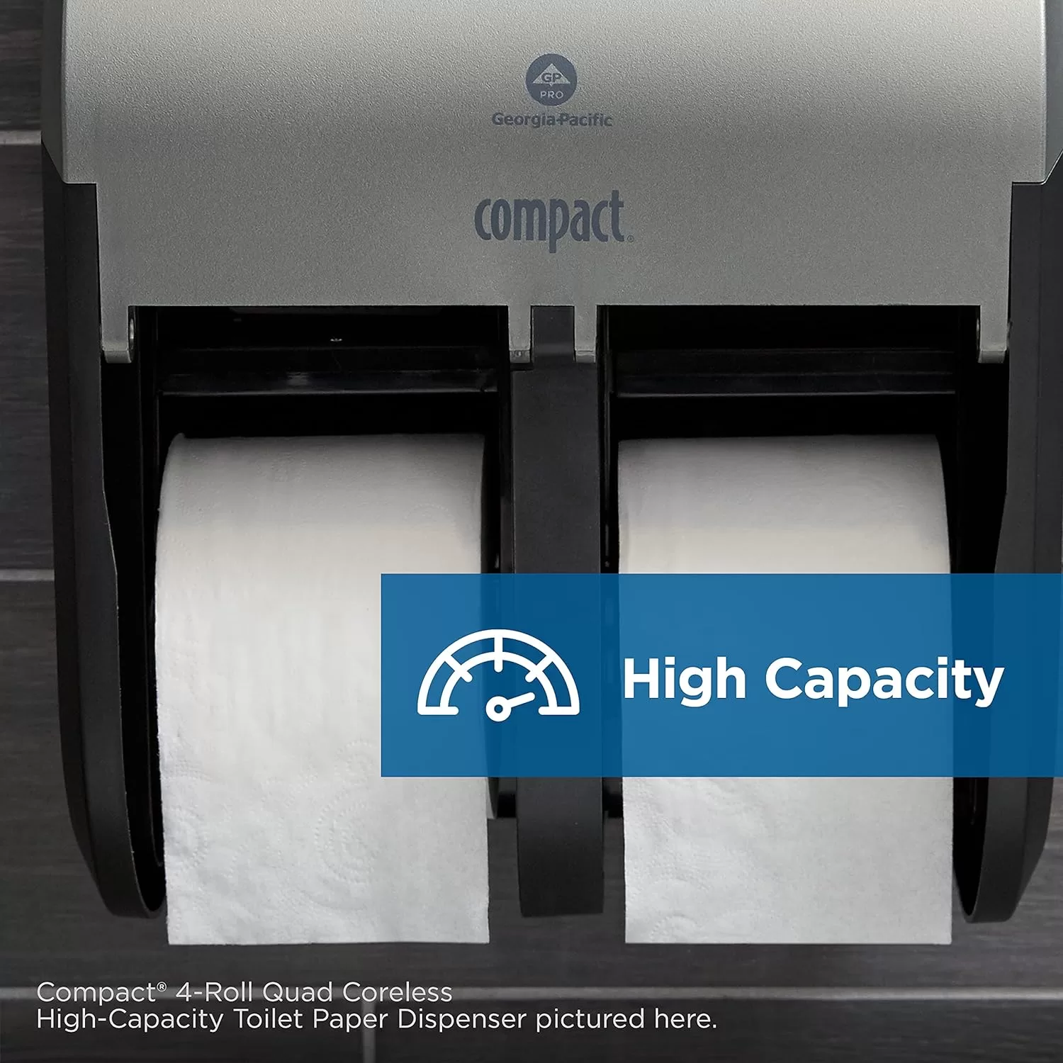 Compact Coreless 2-Ply Recycled Toilet Paper by GP PRO (Georgia-Pacific), 19375, 1,000 Sheets Per Roll, 36 Rolls Per Case