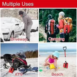 SnowPro Snow Shovel for Car, Fast Folding and Telescoping Design for Emergency Snow Removal