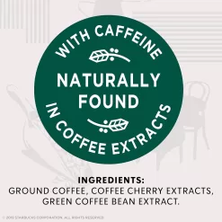 Starbucks Dark Roast K-Cup Coffee Pods with 2X Caffeine — for Keurig Brewers, 10 Count (Pack of 6)