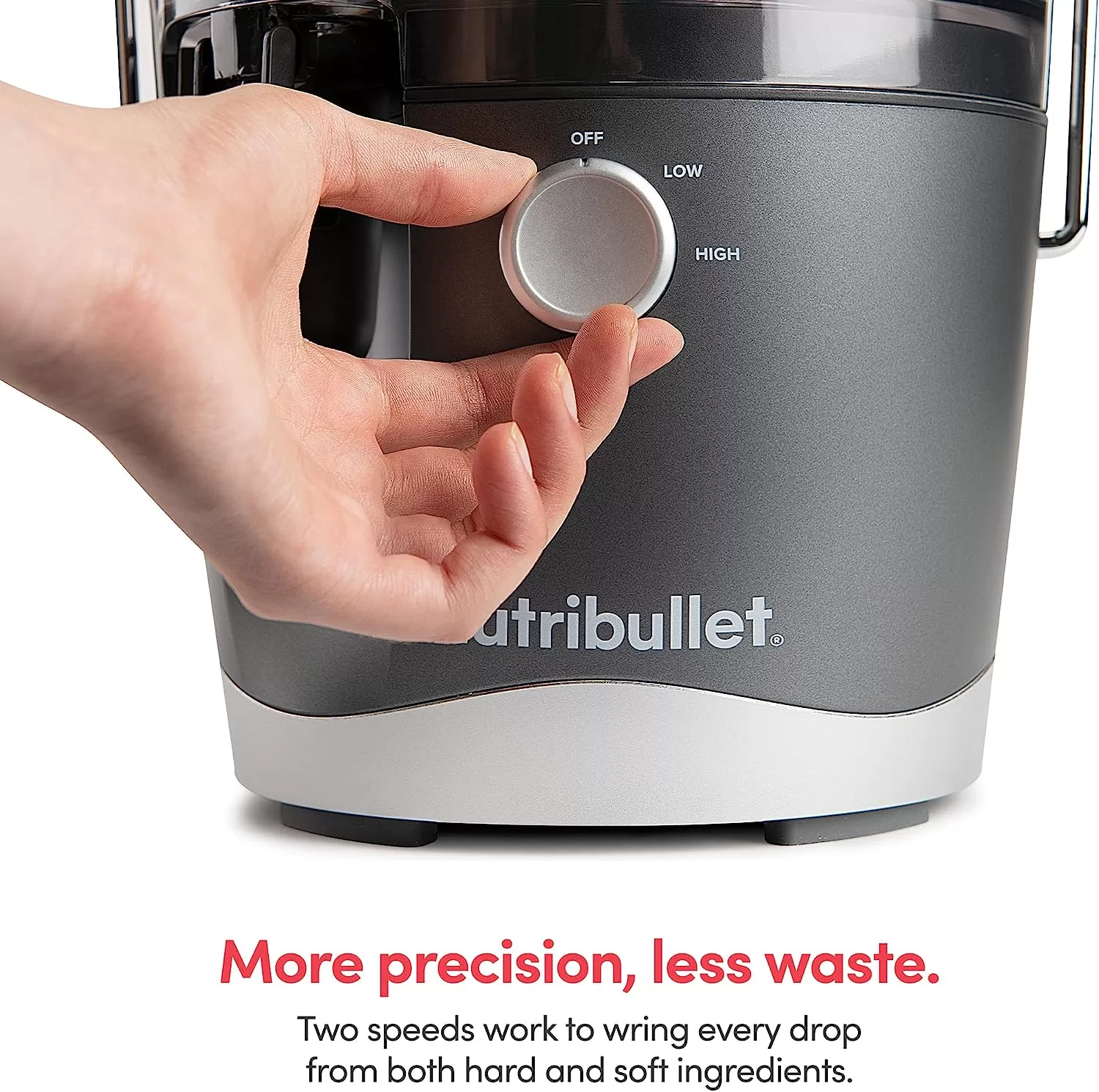 NutriBullet Juicer Centrifugal Juicer Machine for Fruit, Vegetables, and Food Prep, 27 Ounces/1.5 Liters, 800 Watts, Gray NBJ50100