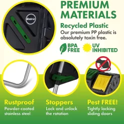 Miracle-Gro Dual Chamber Compost Tumbler – Easy-Turn, Fast-Working System (2 – 18.5gallon /70 Liter)