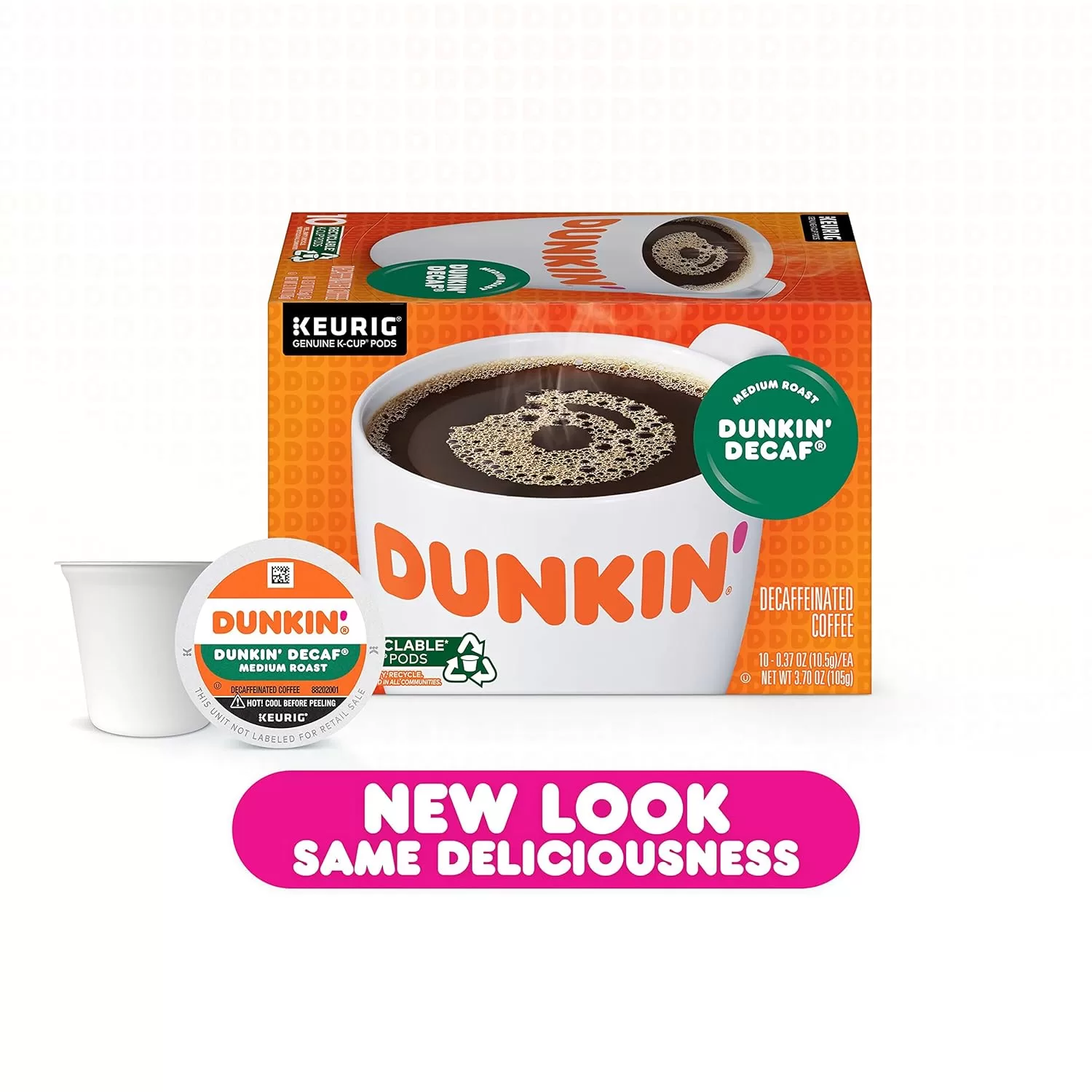 Dunkin' Decaf Medium Roast Coffee, 88 Keurig K-Cup Pods