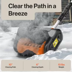 SuperHandy Snow Thrower Power Shovel 4Ah DC 20V Upgraded Design