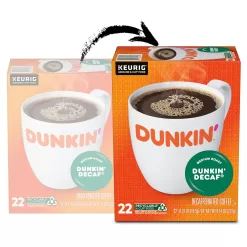Dunkin' Decaf Medium Roast Coffee, 88 Keurig K-Cup Pods
