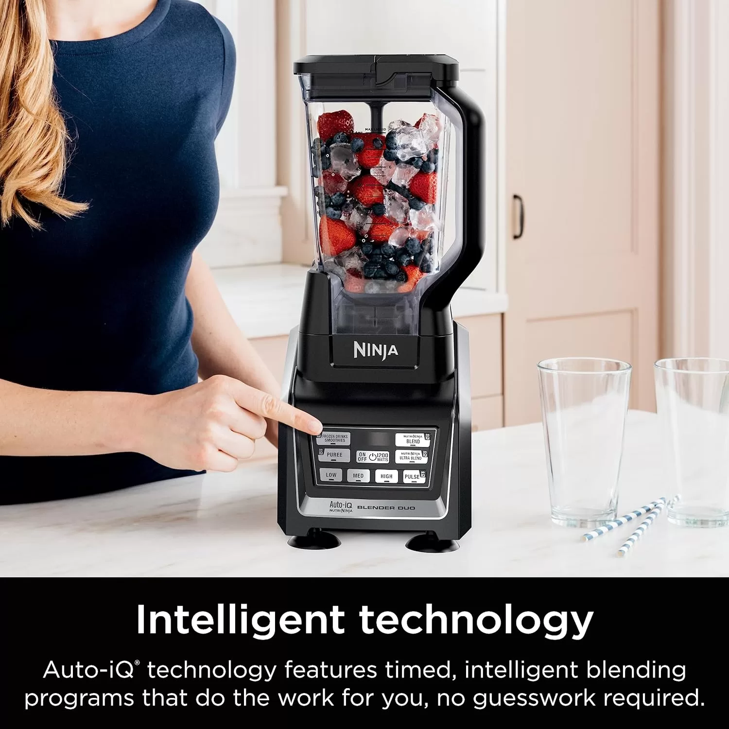 Ninja BL642 Nutri Ninja Personal & Countertop Blender, Dishwasher Safe, Black
