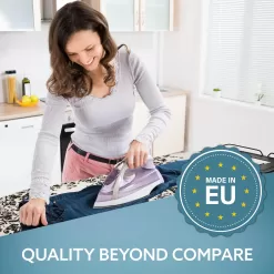 Bartnelli Pro Luxury Ironing Board - Extra Wide 62x19” Steam Iron Rest, Adjustable Height, T-Leg Foldable, European Made