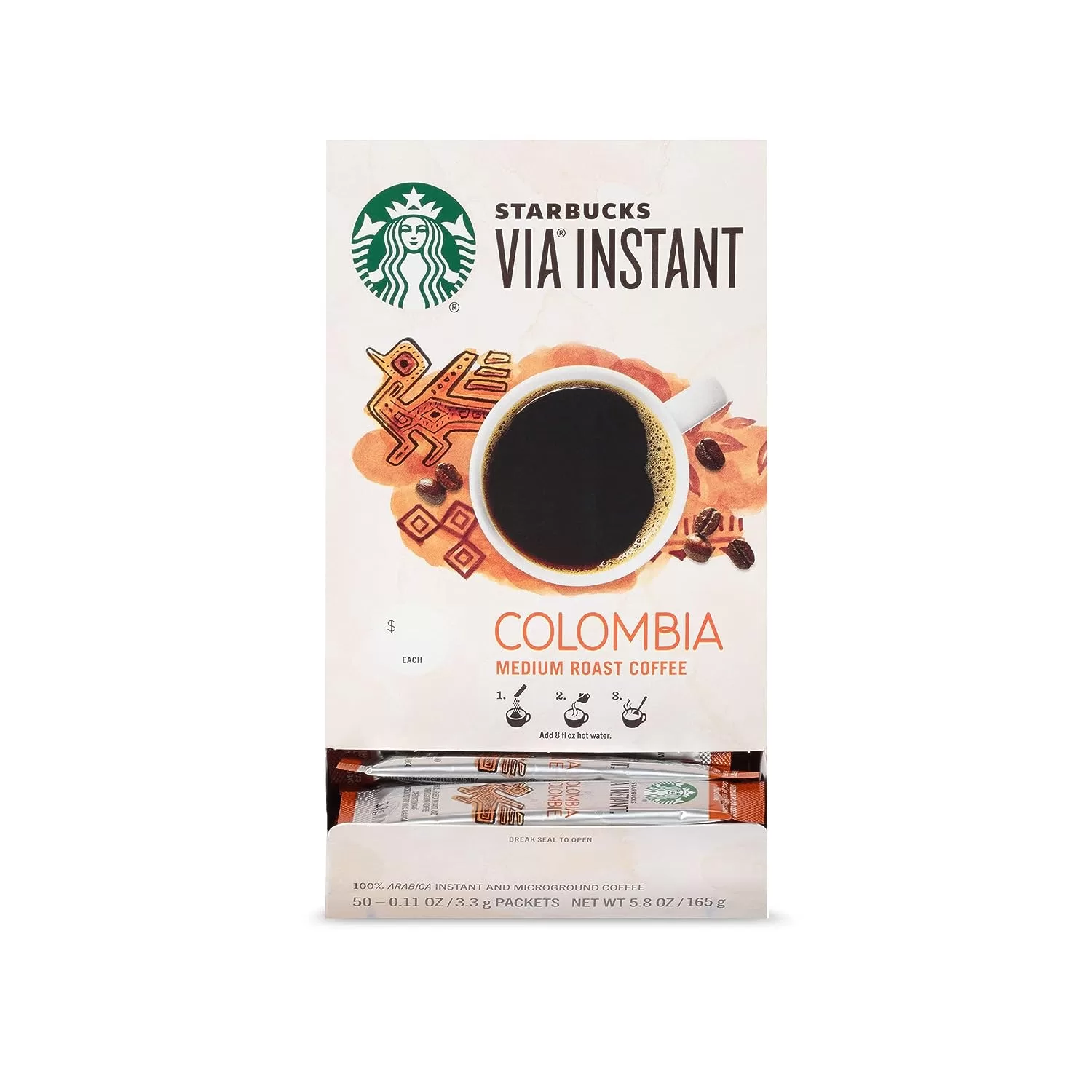 Starbucks VIA Ready Brew Colombia Coffee, 50-Count