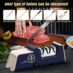 VIDOME Professional Electric Knife Sharpener, 3-stage Champagne Gold, afilador de cuchillos
