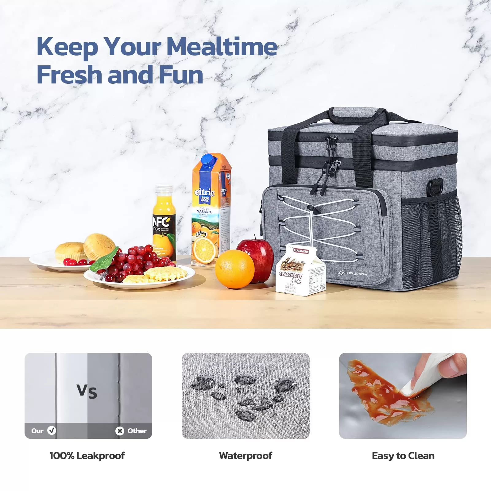 Maelstrom Soft Cooler Bag, Collapsible Soft Sided Cooler, 30/60/75 Cans Beach Cooler