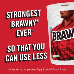 Brawny Tear-A-Square Paper Towels, 16 Double Rolls = 32 Regular Rolls