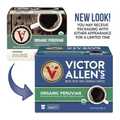 Victor Allen's Coffee Organic Peruvian, Medium Roast, 80 Count, Single Serve Coffee Pods for Keurig K-Cup Brewers