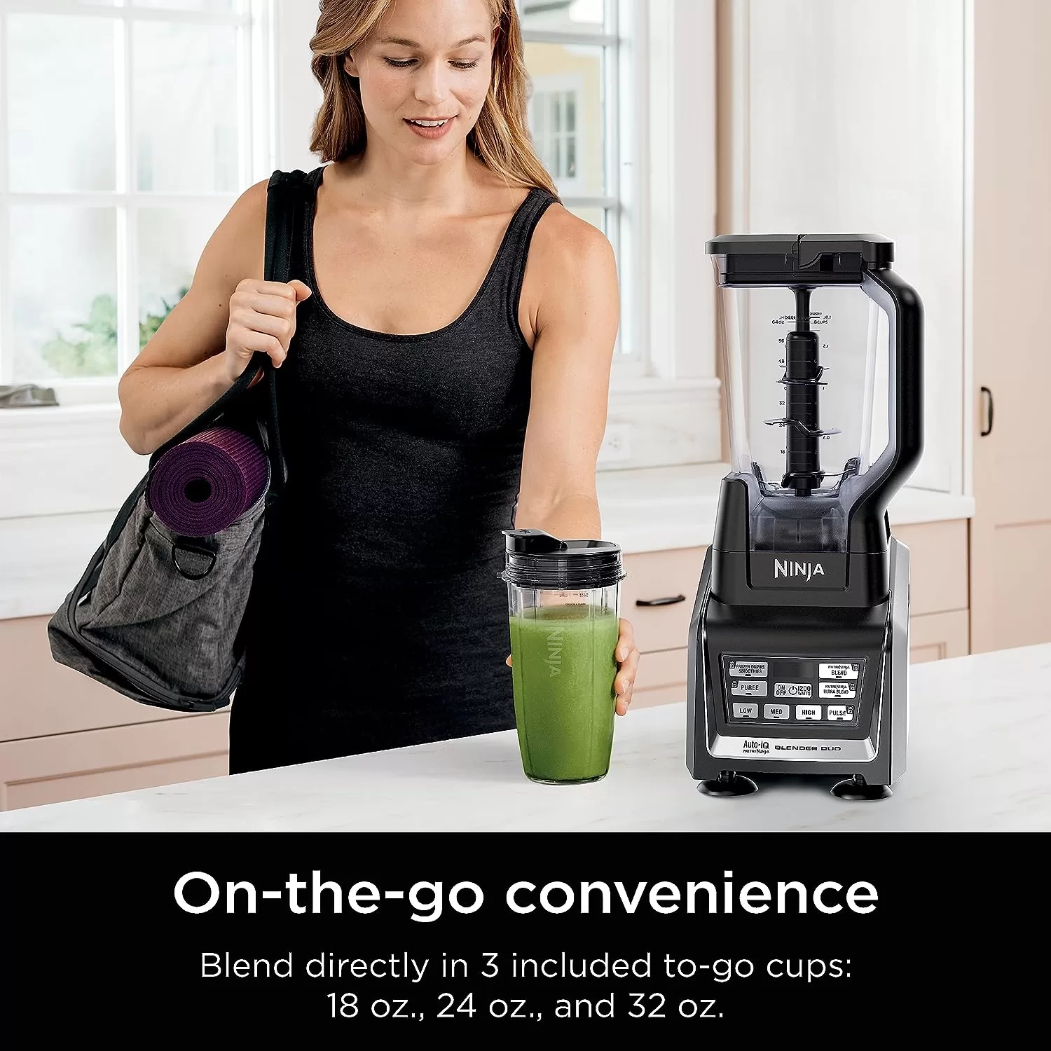 Ninja BL642 Nutri Ninja Personal & Countertop Blender, Dishwasher Safe, Black