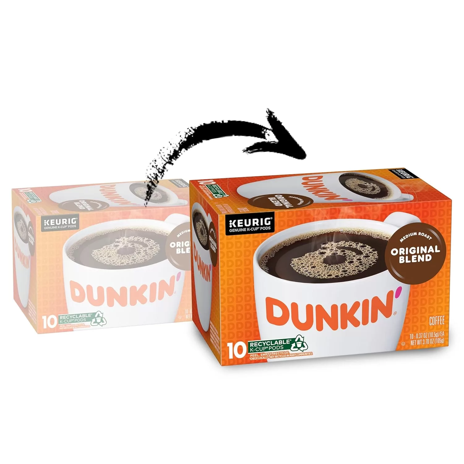 Dunkin' Original Blend Medium Roast Coffee, 60 Keurig K-Cup Pods
