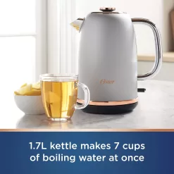Oster 2097736 Electric Kettle Metropolitan Collection with Rose Gold Accents
