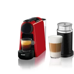 Nespresso Essenza Mini Espresso Machine by De'Longhi with Milk Frother, 20.3 ounces, Red