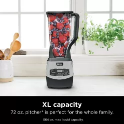 Ninja BL660 Professional Compact Smoothie & Food Processing Blender, 1100-Watts, 3 Functions, Gray