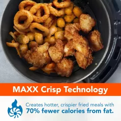 PowerXL Air Fryer 7 QT Maxx Classic, Extra Hot Air Fry, Black (7 Quart) (HF-196DT)