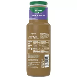 Starbucks - RTD Cold & Crafted Coffee, Splash of Milk + Mocha, 11 Fl Oz (Pack of 12)