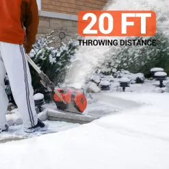 VOLTASK Cordless Snow Shovel - 20V | 10-Inch | 4-Ah Cordless Snow Blower, SS-20C