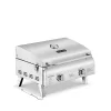 Portable Grill – Table Top Stainless Steel Propane Gas BBQ – Silver - By Lifemaster