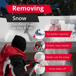 SNOWPEELER Premium Snow Roof Rake - 9 m (30 ft.) - Telescopic Heavy Duty Snow Shovel for Rooftop