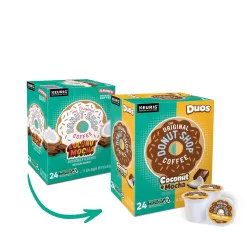 The Original Donut Shop Duos Coconut + Mocha Keurig Single-Serve K-Cup Pods, Medium Roast Coffee, 96 Count