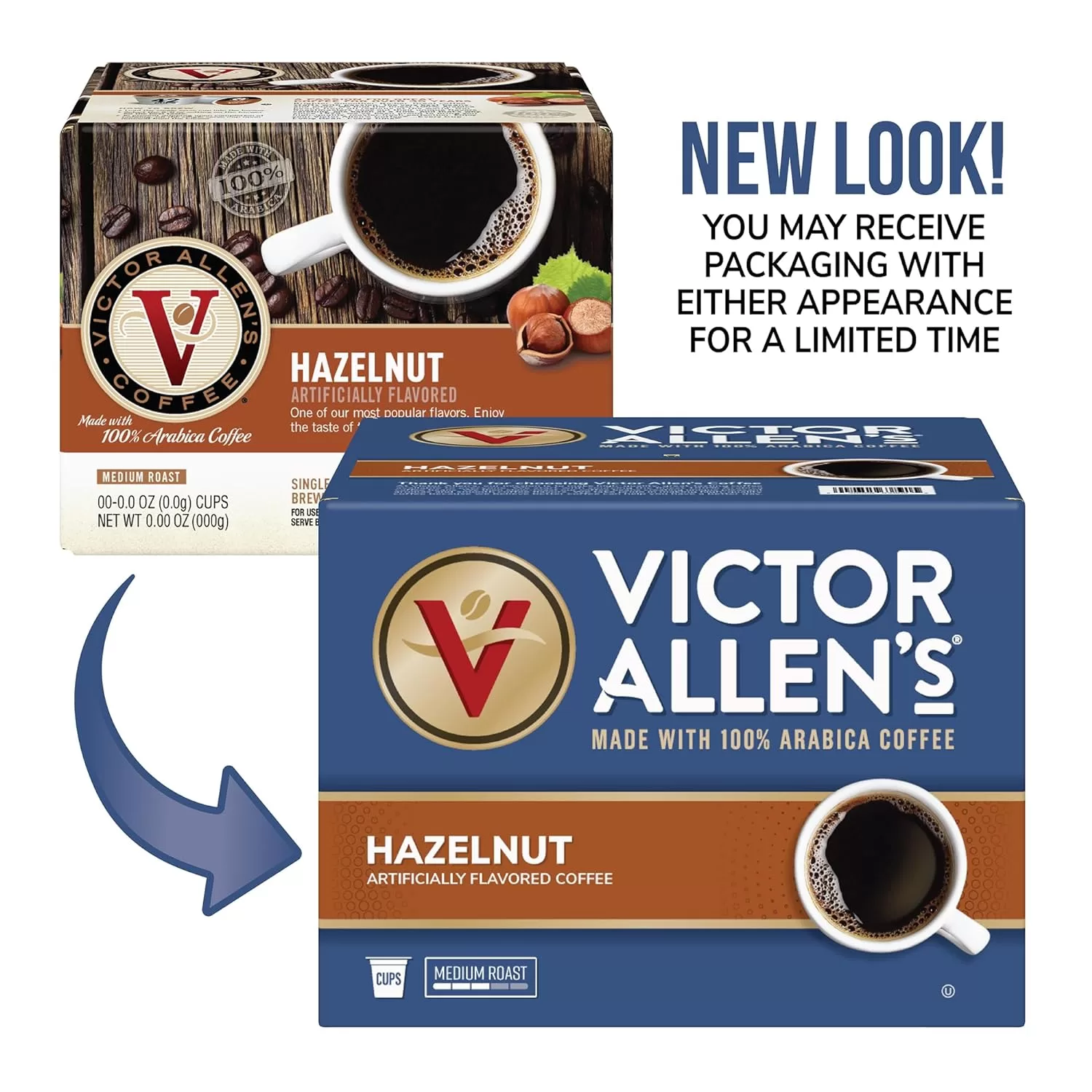 Victor Allen's Coffee Hazelnut Flavored, Medium Roast, 80 Count, Single Serve Coffee Pods for Keurig K-Cup Brewers