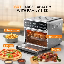 Trundlia 11-in-1 Air Fryer Oven 13QT Stainless Steel Air Fryer