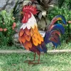 Natelf Metal Rooster Garden Statues & Sculptures, Chicken Yard Art Decor Standing Animal Lawn Ornament
