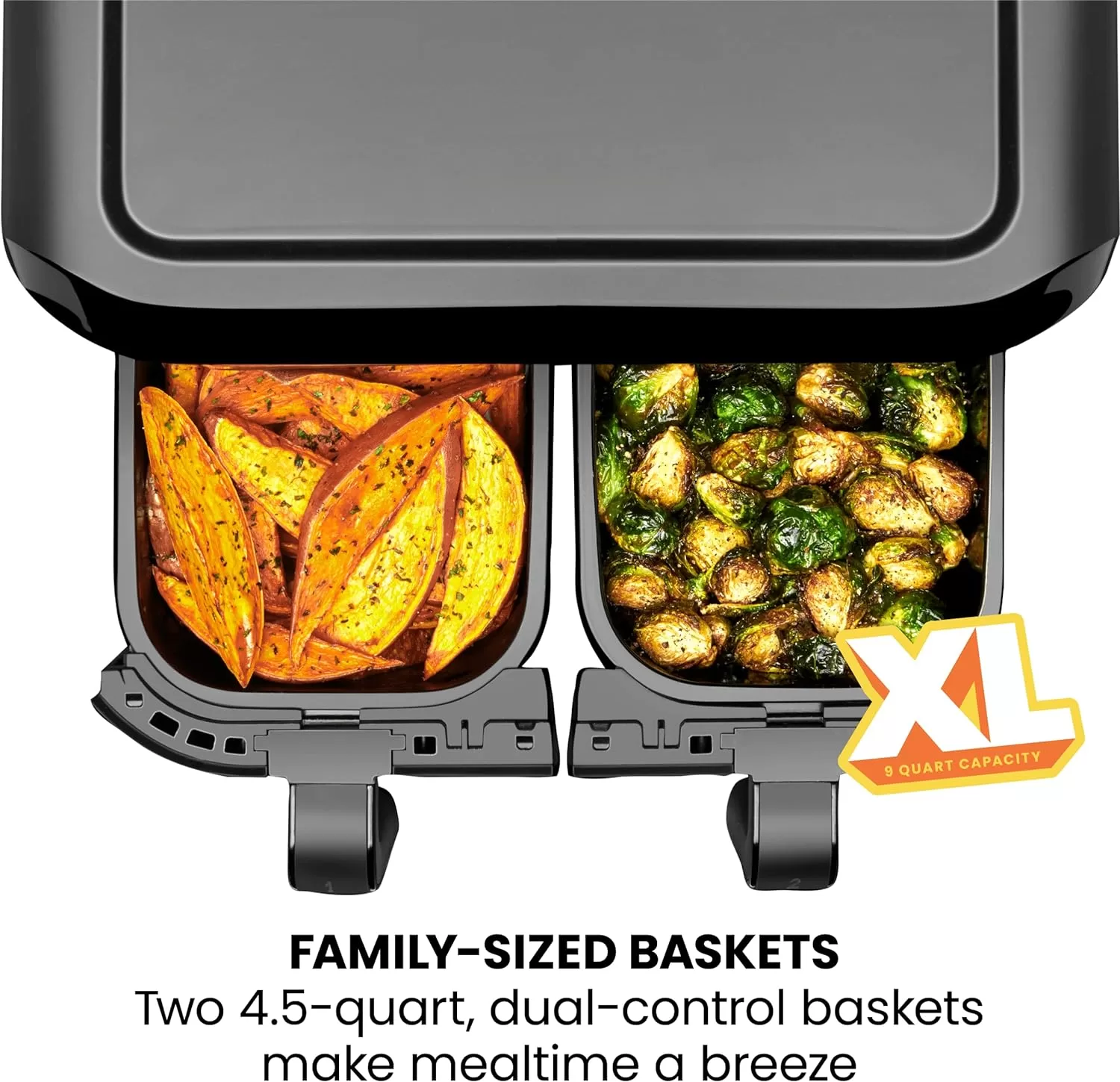Chefman TurboFry Touch Dual Air Fryer, Maximize The Healthiest Meals