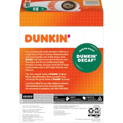 Dunkin' Decaf Medium Roast Coffee, 88 Keurig K-Cup Pods
