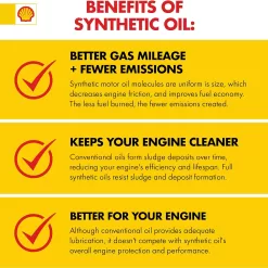 Shell Rotella T6 Full Synthetic 5W-40 Diesel Engine Oil (1-Quart, Case of 6)