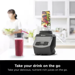 Ninja BL660 Professional Compact Smoothie & Food Processing Blender, 1100-Watts, 3 Functions, Gray