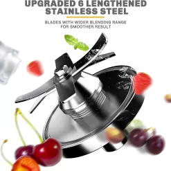 Professional Countertop Blender for kitchen Max 2200W High Power Home and Commercial Blender with Timer