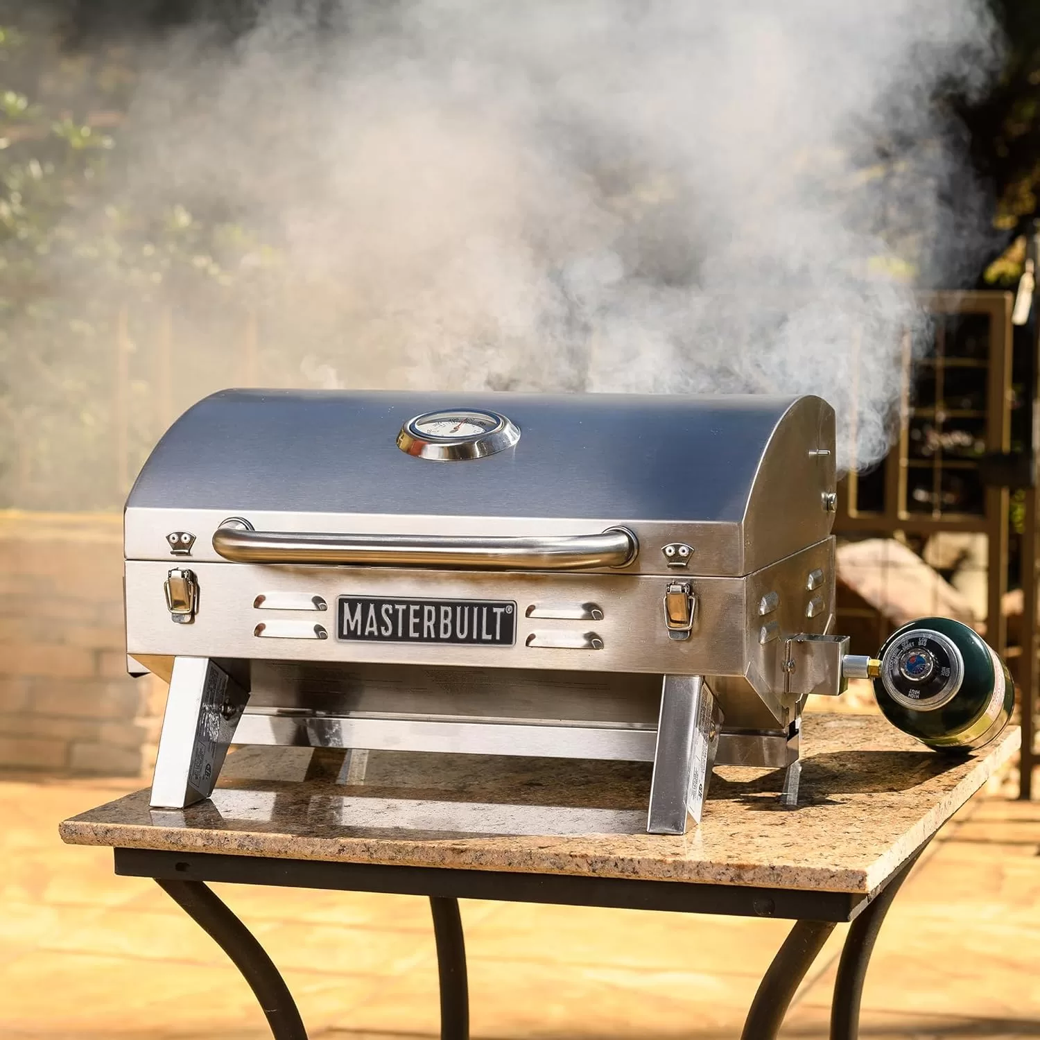 Masterbuilt MB20030819 Portable Propane Grill, Stainless Steel