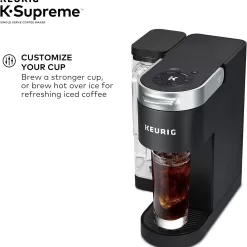 Keurig® K-Supreme Single Serve K-Cup Pod Coffee Maker, MultiStream Technology, Black