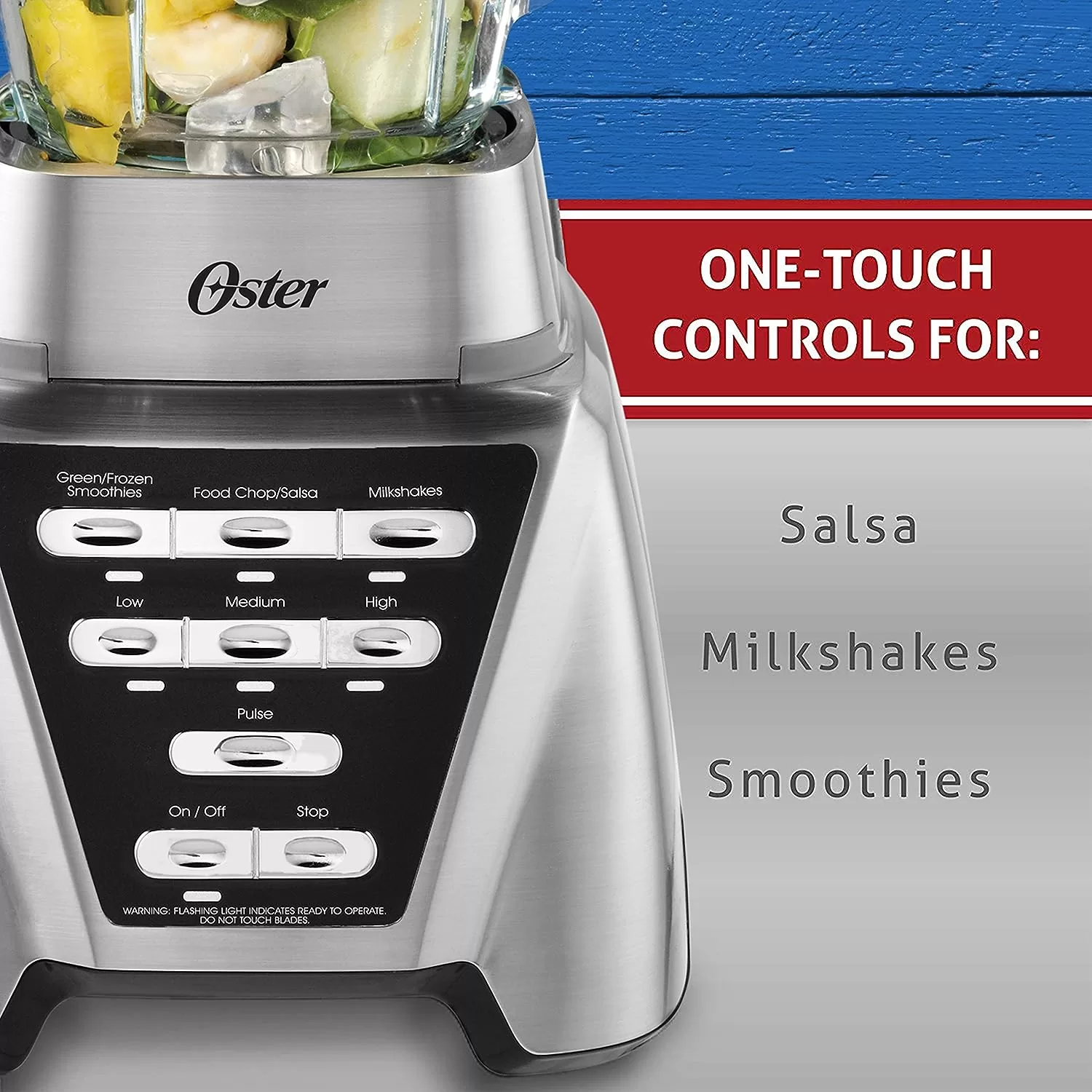 Oster Blender | Pro 1200 with Glass Jar, 24-Ounce Smoothie Cup, Brushed Nickel