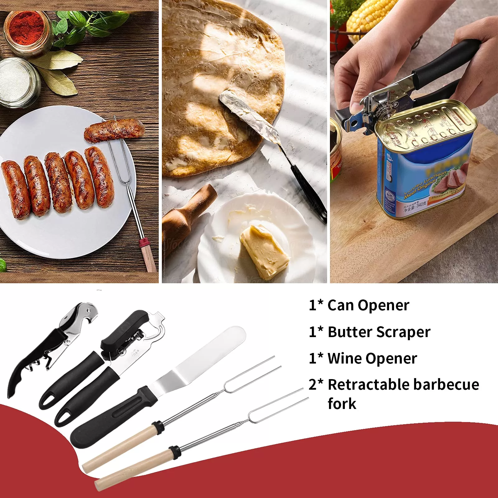Portable Camping Kitchen Utensil Set-27 Piece Cookware Kit, Stainless Steel Outdoor Cooking and Grilling Utensil Organizer Travel Set