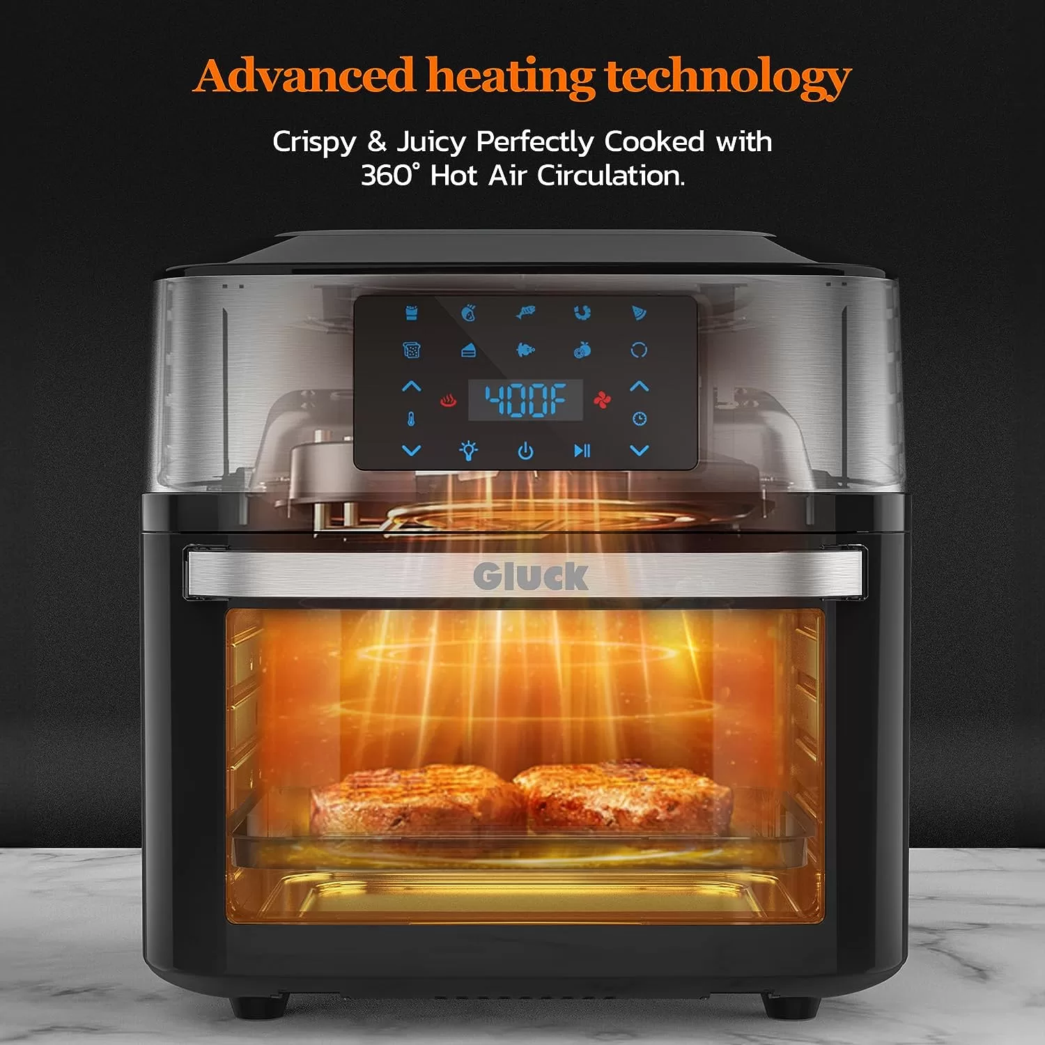 GLUCK Air Fryer Oven, 10-in-1 20 QT Airfryer Oven, ETL Certification