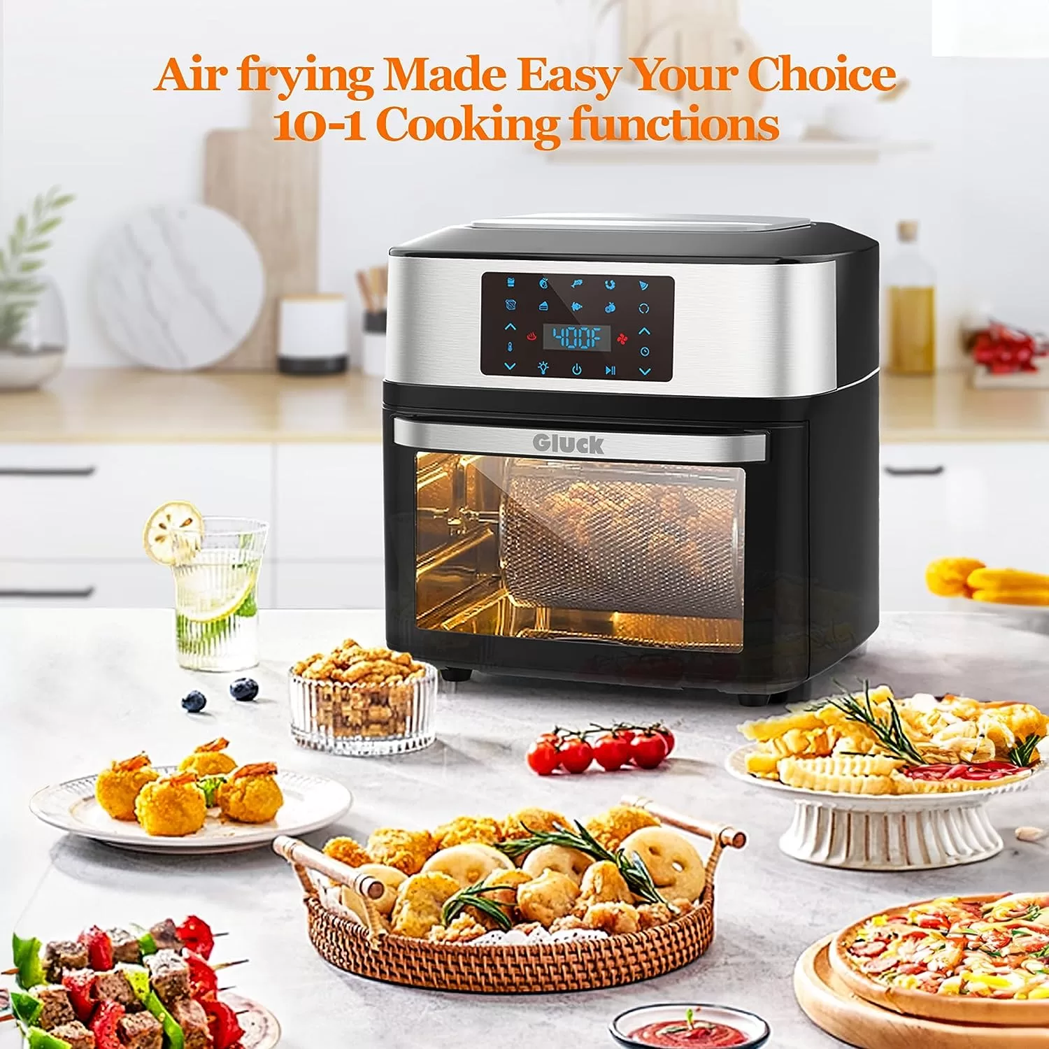 GLUCK Air Fryer Oven, 10-in-1 20 QT Airfryer Oven, ETL Certification