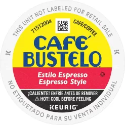 Café Bustelo Espresso Style Dark Roast Coffee, 96 Keurig K-Cup Pods ,24 Count (Pack of 4)