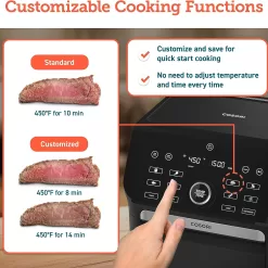 COSORI Air Fryer Oven Combo 7 Qt, Countertop Convection (100℉ to 450℉) , Stainless Steel, 1800W
