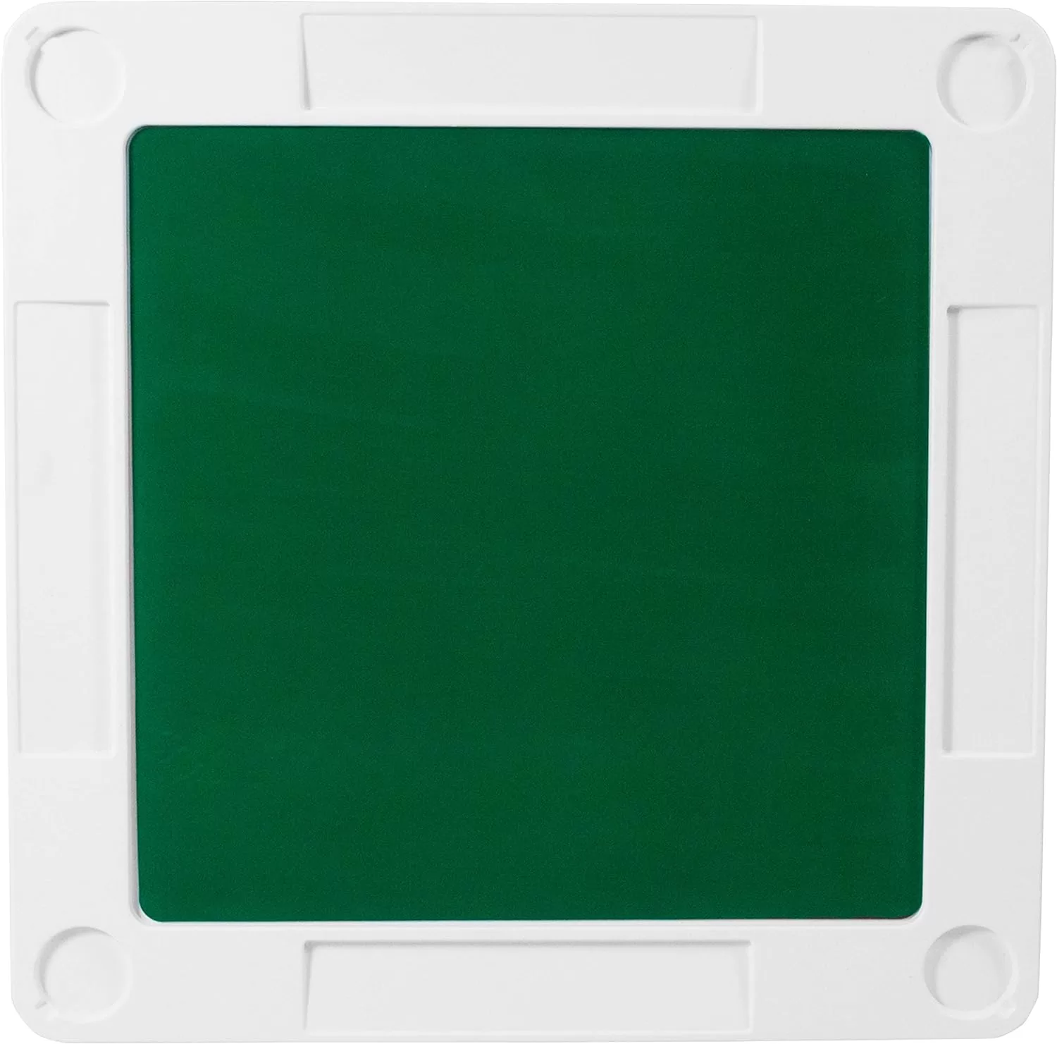 Flash Furniture Silas 34.5" Square Folding Card Table, White/Green
