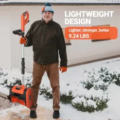 VOLTASK Cordless Snow Shovel - 20V | 10-Inch | 4-Ah Cordless Snow Blower, SS-20C