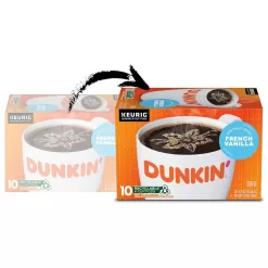 Dunkin' French Vanilla Flavored Coffee, 60 Keurig K-Cup Pods