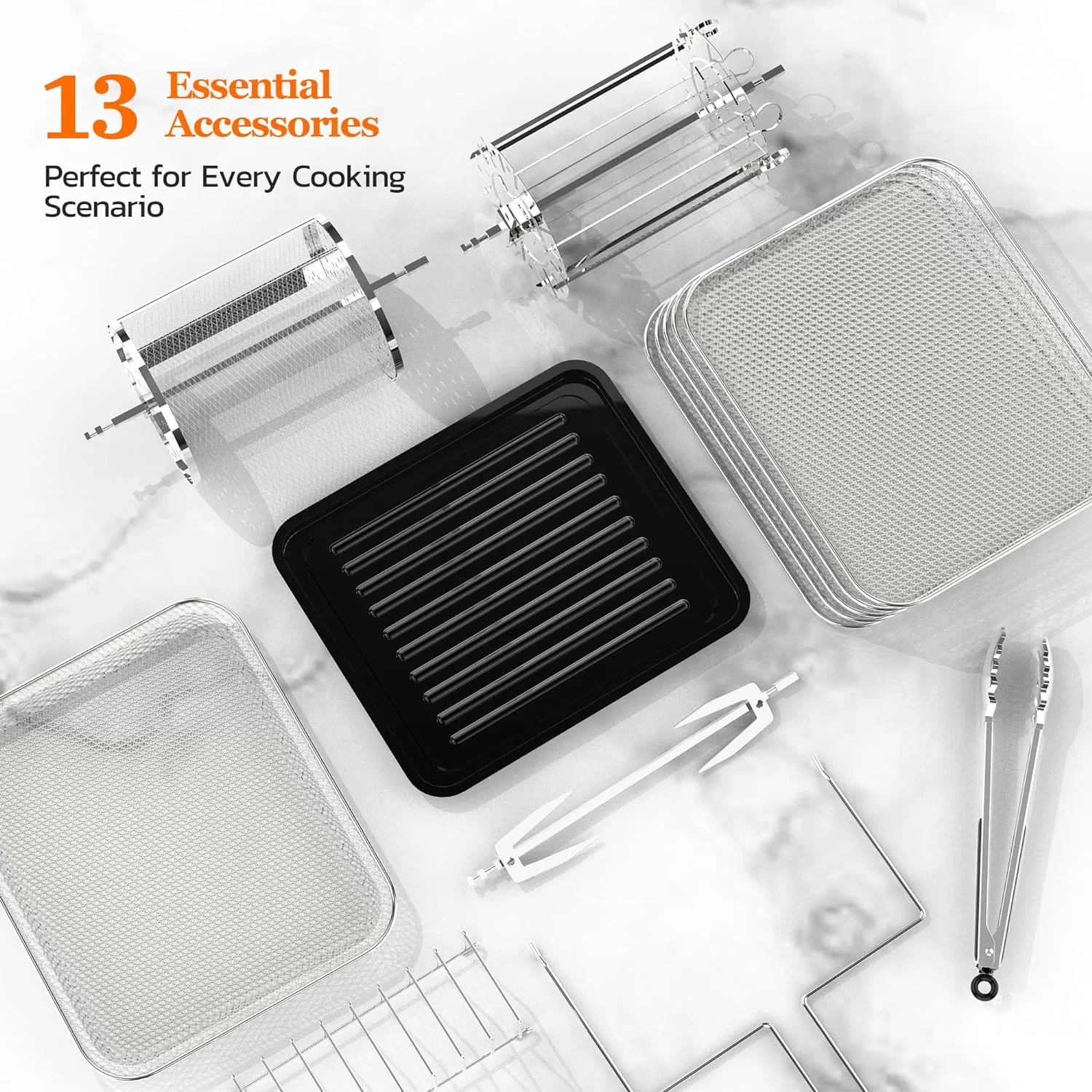 GLUCK Air Fryer Oven, 10-in-1 20 QT Airfryer Oven, ETL Certification