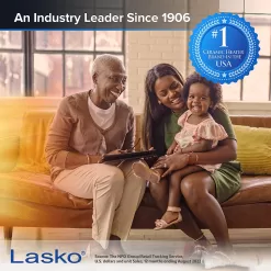 Lasko 29” Ceramic Tower Heater for Large Rooms, Whole Room Heating, 1500W, Black, 5586