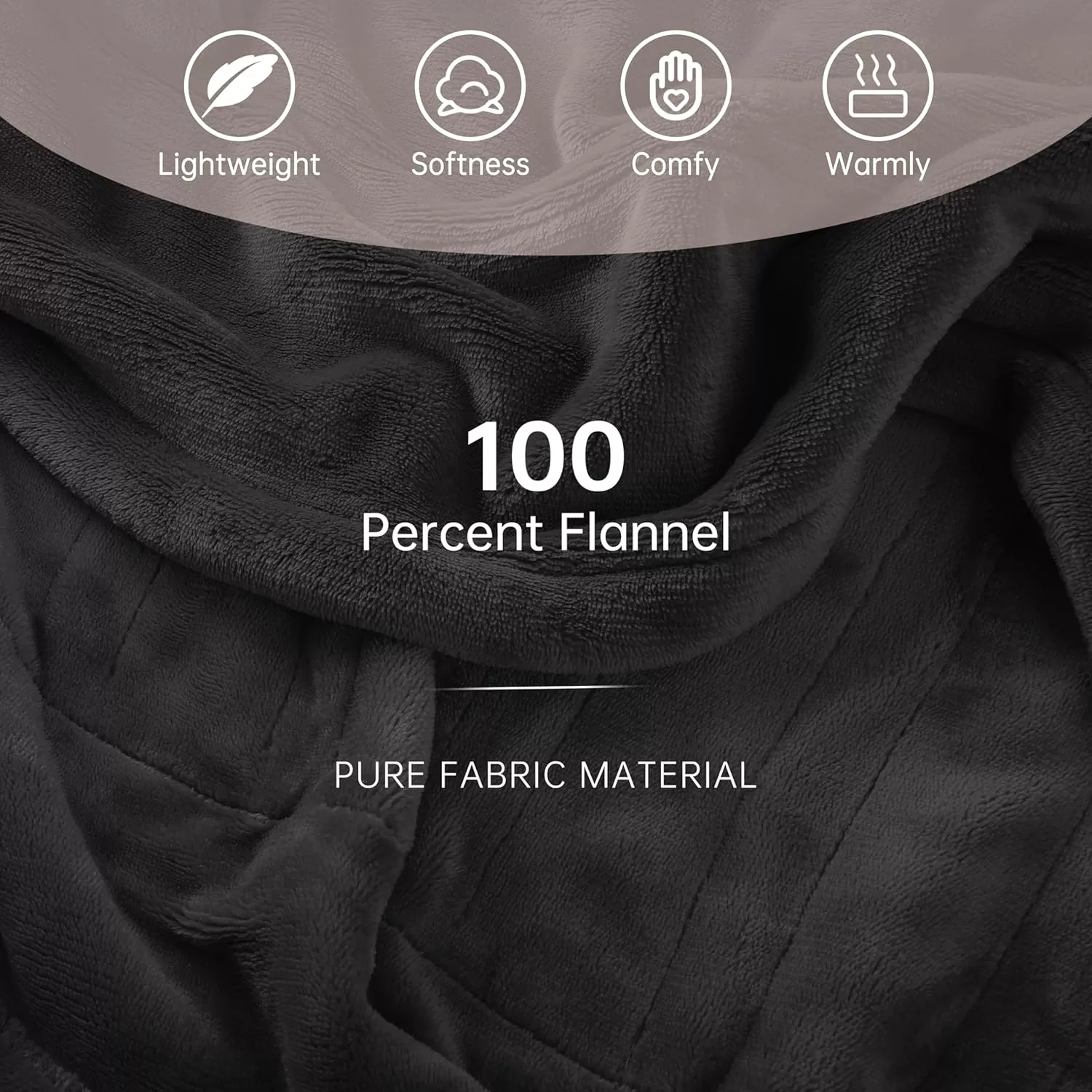 Electric Blanket Heated 72"x84" Full Size Oversized Flannel Heated Blanket - Dark Grey